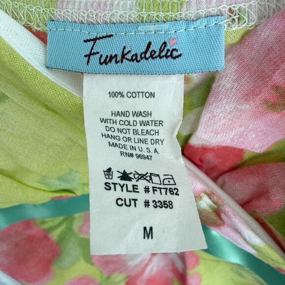 Vintage Y2K Babydoll Top Medium Cami Floral Fairy 100% Cotton Coquette Romantic - Picture 9 of 11